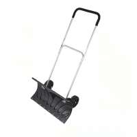 26" Wide Blade with Metal Edge Rolling Wheeld Snow Shovel/Pusher