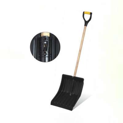 big head, any color available, wood/steel handle, metal edge, 1300mm long, Snow Scoop Shovel