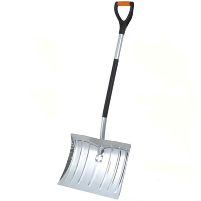 Heavy Duty Aluminum Snow Pusher Shovel with Ergonomic Bended Handle